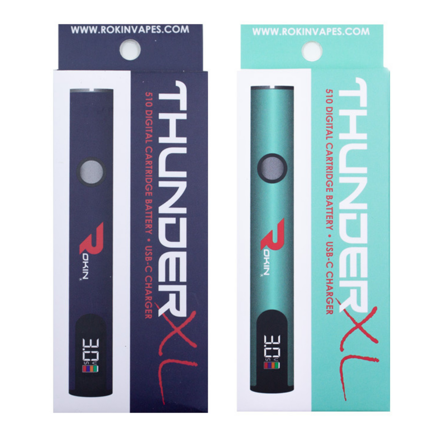 Thunder XL 650mAh Variable Voltage Digital Screen Cart Battery Custom Logo